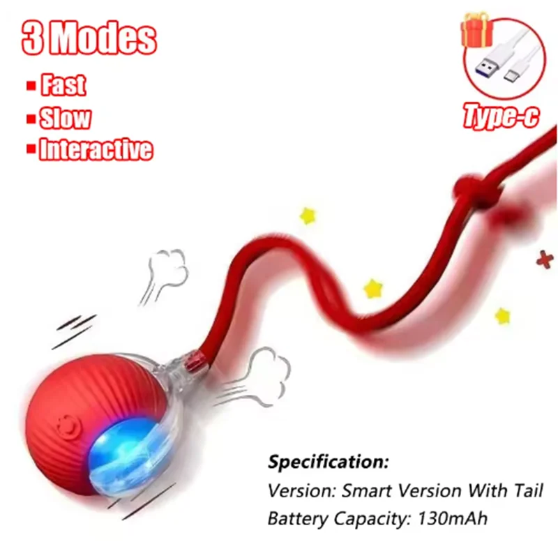 🐾 Intelligent Interactive Cat & Dog Ball – Durable & Fun Pet Toy
