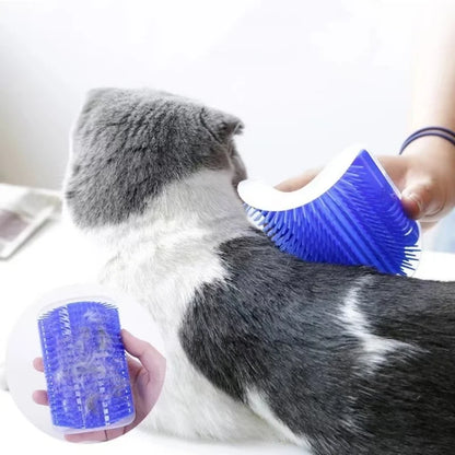 🐱 Cat Massage Tool – Wall Corner Self-Grooming Brush & Hair Removal Comb