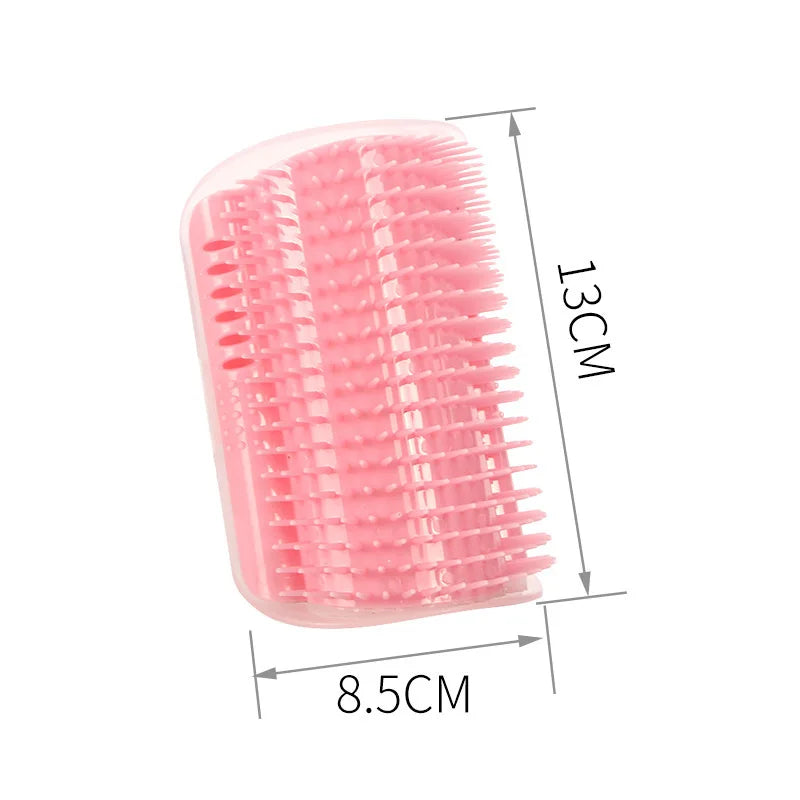 🐱 Massage Pet Cat Brush – Corner Scraper & Hair Removal Tool