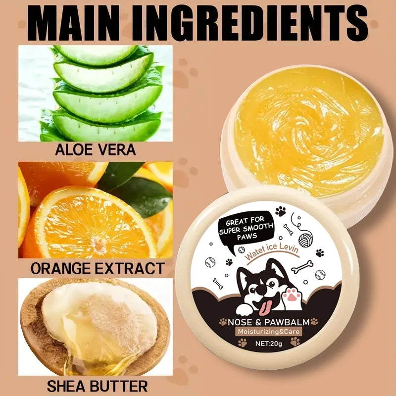 🐾 Dog & Cat Nose & Paw Balm – Moisturizing Paw Protector Cream (20g)