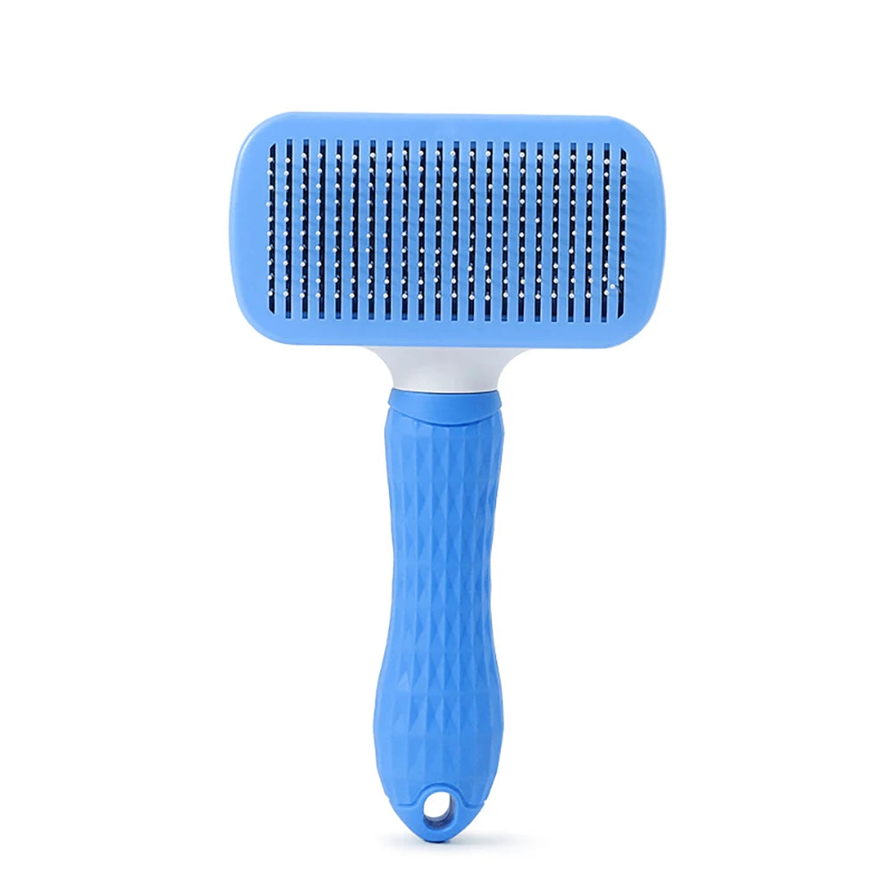 🐾 Self-Cleaning Pet Hair Remover Brush – Grooming Comb for Dogs & Cats