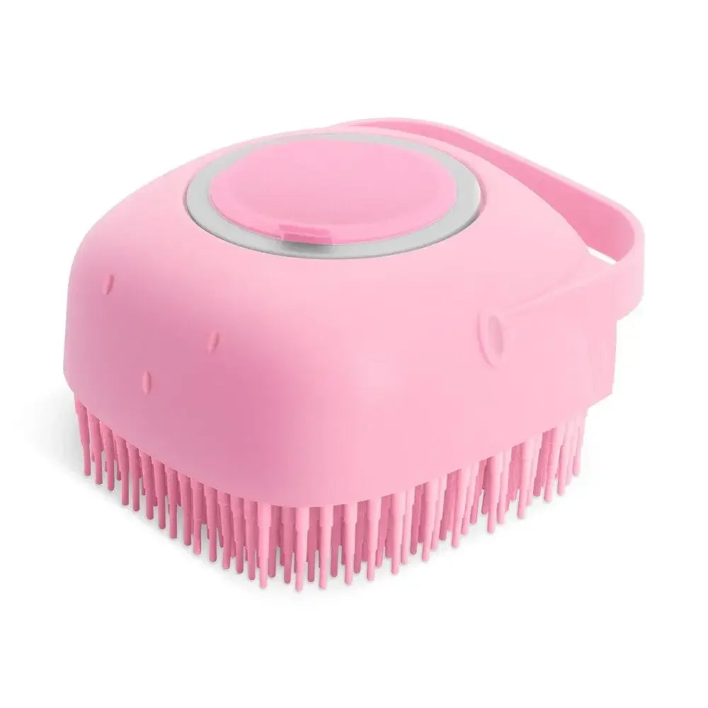 🐾 2-in-1 Pet Shampoo & Massage Brush – Soft Silicone Grooming Scrubber