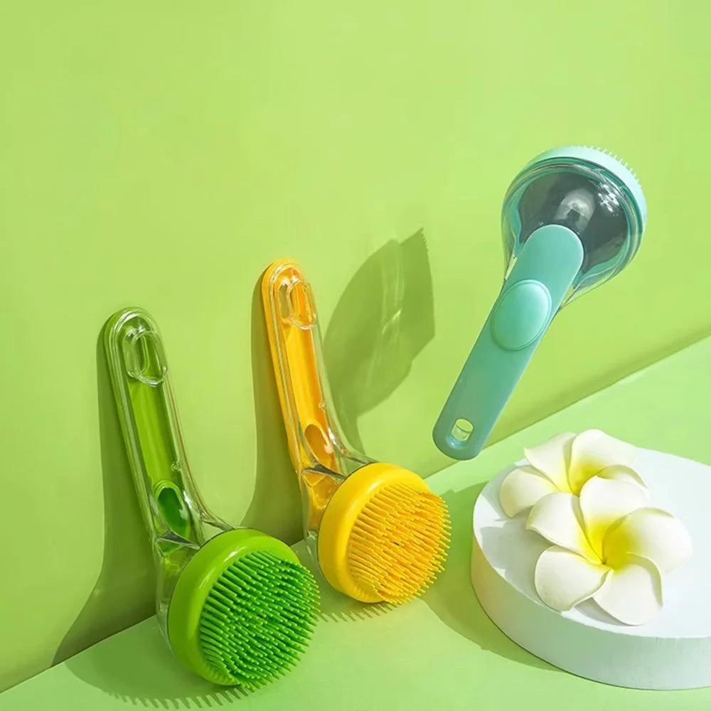 🐾 Pet Bath Brush for Small Dogs & Cats – Massage & Scrub Washing Tool