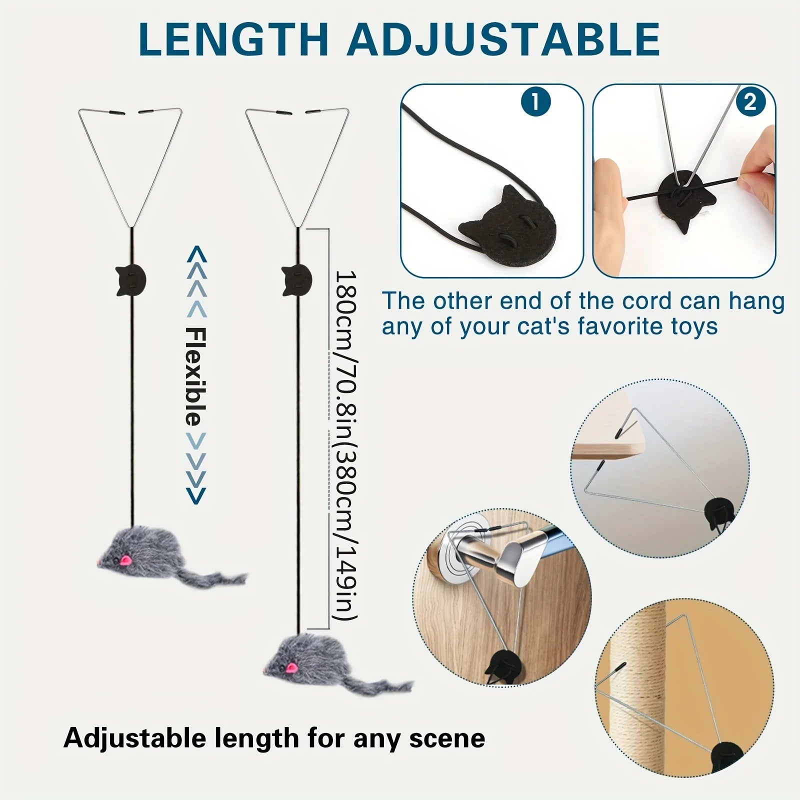 🐱 Door Hanging Cat Toy – Stress Relief & Interactive Play for Kittens