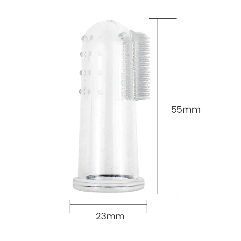 🦷 Super Soft Pet Finger Toothbrush – Dental Care for Dogs & Cats
