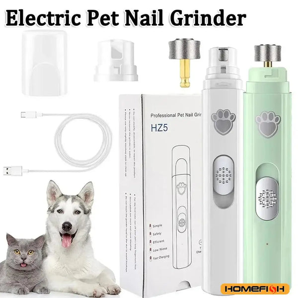 Electric Dog Nail Grinder – Painless Nail Trimmer for Dogs & Cats 🐾