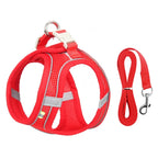 🐶 Puppy & Cat Harness Set – Adjustable Harness Vest with Leash for Small Dogs
