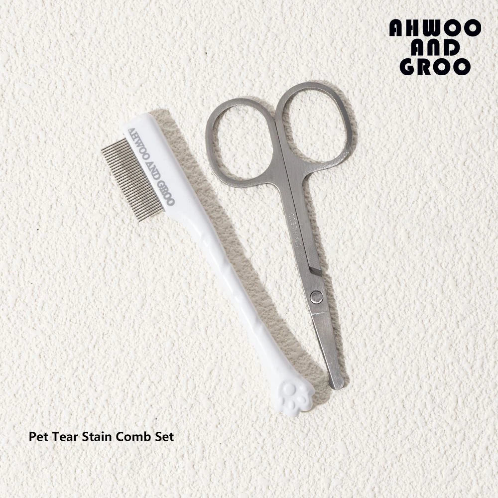 🐾 Pet Facial Cleaning Comb Set – Remove Tear Stains & Keep Your Pet Clean