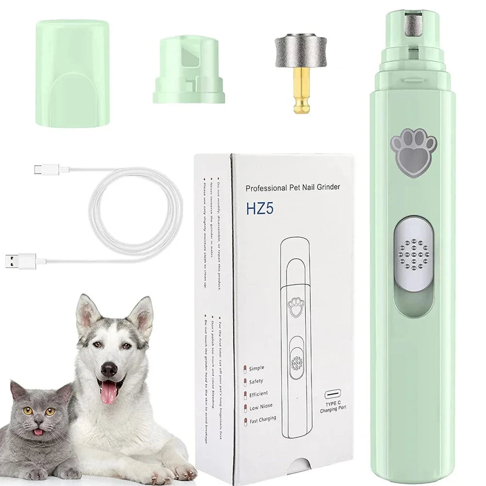 Electric Dog Nail Grinder – Painless Nail Trimmer for Dogs & Cats 🐾