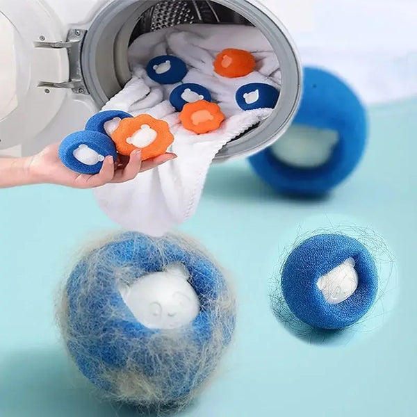 🐾 Pet Hair Remover Laundry Balls – Reusable Lint & Fur Catcher for Washing Machines