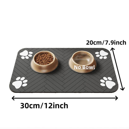 🐾 Pet Feeding Mat – Absorbent, Quick-Dry Placemat with Waterproof Rubber Backing for Dogs & Cats