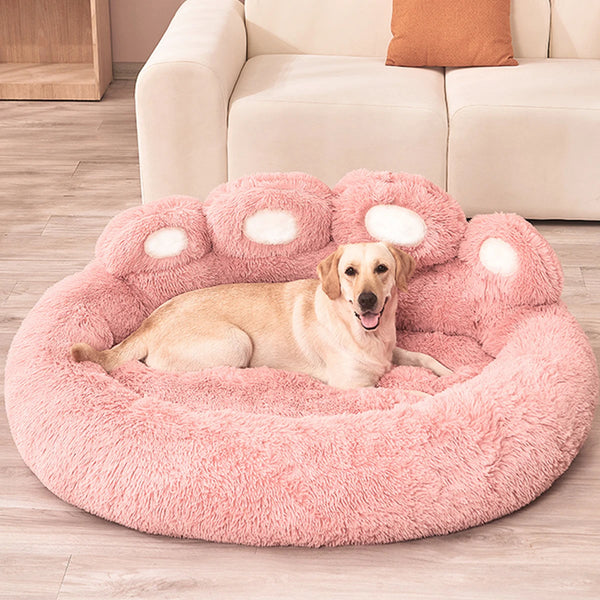 🐾 Fluffy Winter Dog Bed – Warm & Cozy Pet Sofa