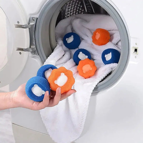 🐾 Pet Hair Remover Laundry Balls – Reusable Lint & Fur Catcher for Washing Machines