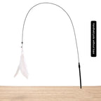 🐱 Cat Teaser Stick with Bell – Interactive Feather Toy for Cats