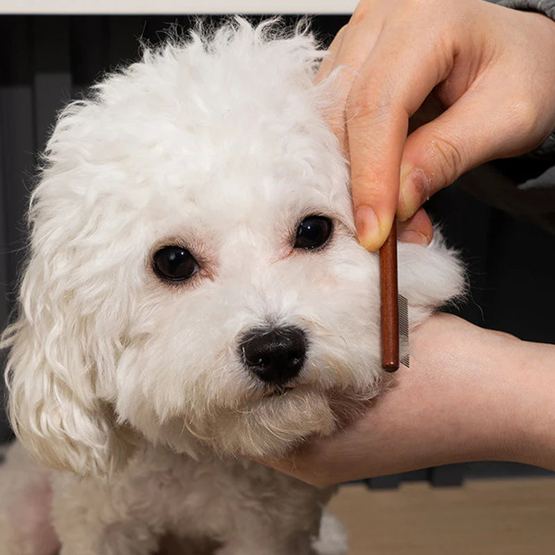 Pet Woodiness Facial Cleaning Comb – Tear Stain & Eye-Poop Remover for Cats & Dogs