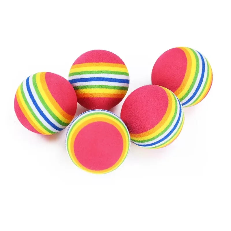 🐱 FREE 10PCS Rainbow Cat Toys – Interactive Chew & Play Balls for Cats & Dogs