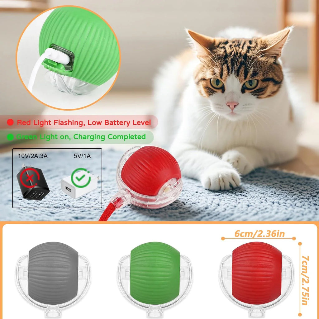 Smart Pet Interactive Rolling Ball Toy – Dog & Cat Electric Training Fun ⚡🐾