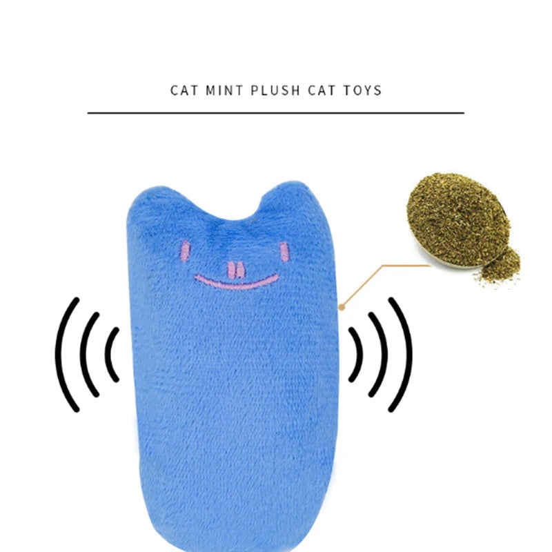 Cute Catnip Plush Toy – Interactive Squeaky Cat Toy for Kittens 🐱