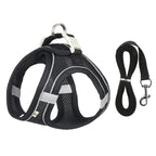 🐶 Puppy & Cat Harness Set – Adjustable Harness Vest with Leash for Small Dogs