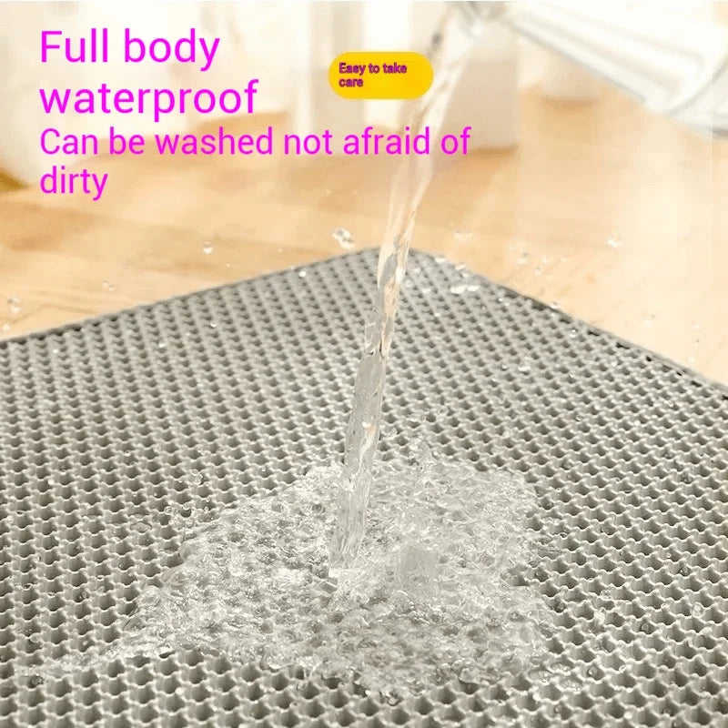 Premium Large Cat Litter Mat – 90x60CM Waterproof & Non-Slip 🐾