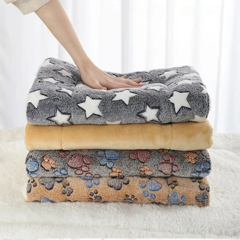 🐾 Flannel Pet Sleeping Mat – Soft Winter Dog & Cat Bed