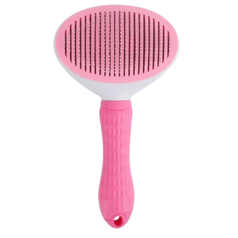 🐾 Self-Cleaning Pet Hair Remover Brush – Grooming Comb for Dogs & Cats
