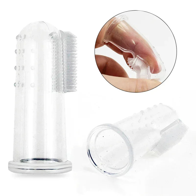 🦷 Super Soft Pet Finger Toothbrush – Dental Care for Dogs & Cats