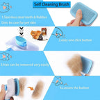🐾 Dog & Cat Hair Remover Brush – Grooming & Care Comb