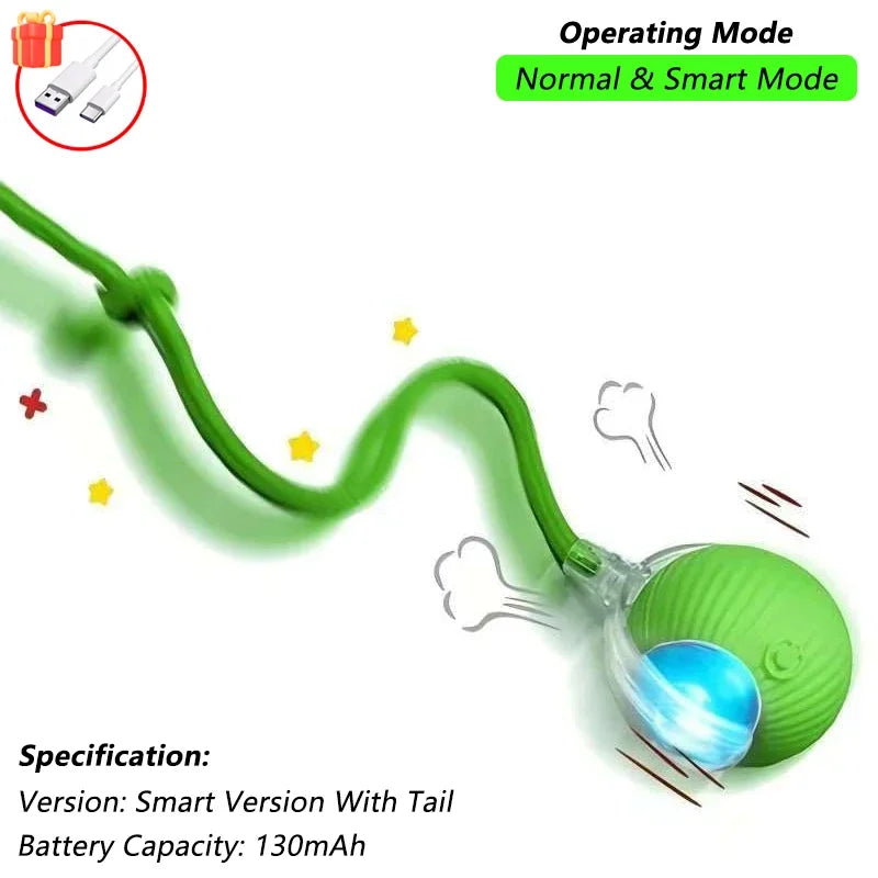 Smart Pet Interactive Rolling Ball Toy – Dog & Cat Electric Training Fun ⚡🐾