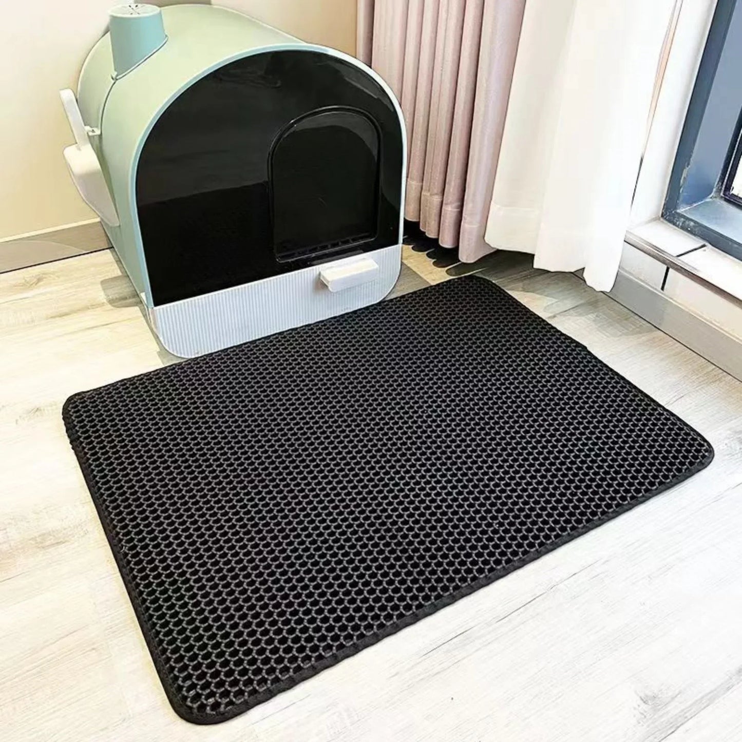 🐾 Extra Large Cat Litter Mat – Heavy-Duty Waterproof, Non-Slip &amp; Washable Floor Protector