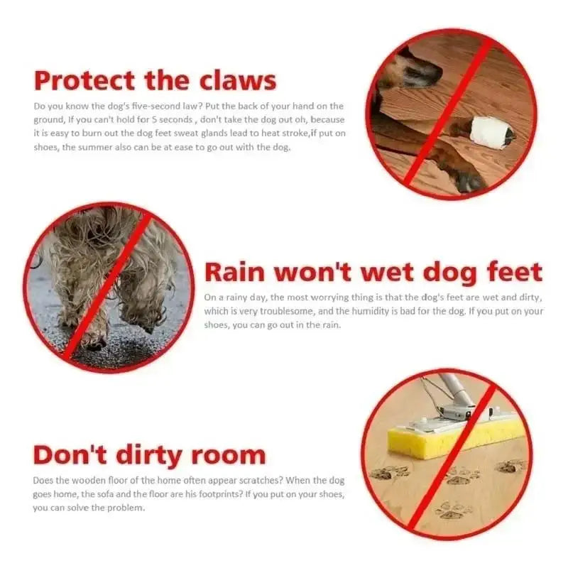 🐾 4pcs Waterproof Pet Dog Shoes – Anti-Slip Rain & Snow Booties