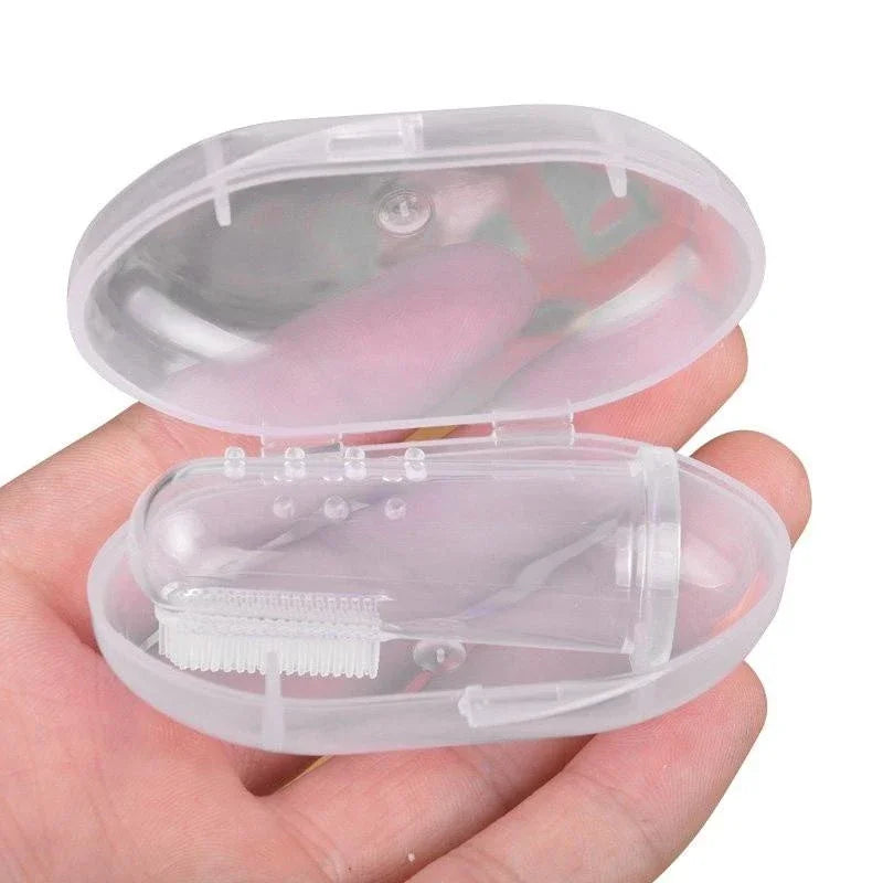 🦷 Super Soft Pet Finger Toothbrush – Dental Care for Dogs & Cats