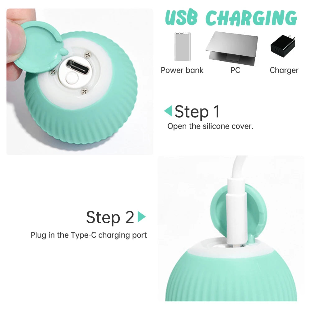 Smart Cat Toy – Automatic Rolling Ball for Interactive Play 🐱⚡
