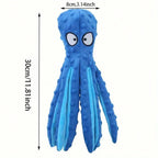 🐙 Dog Squeaky Octopus Toy – Durable Plush Chew & Teething Toy