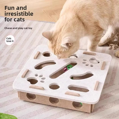 🐱 Cat Puzzle Toy Felt Puzzle Box – Interactive Exercise & Hunting Toy for Indoor Cats