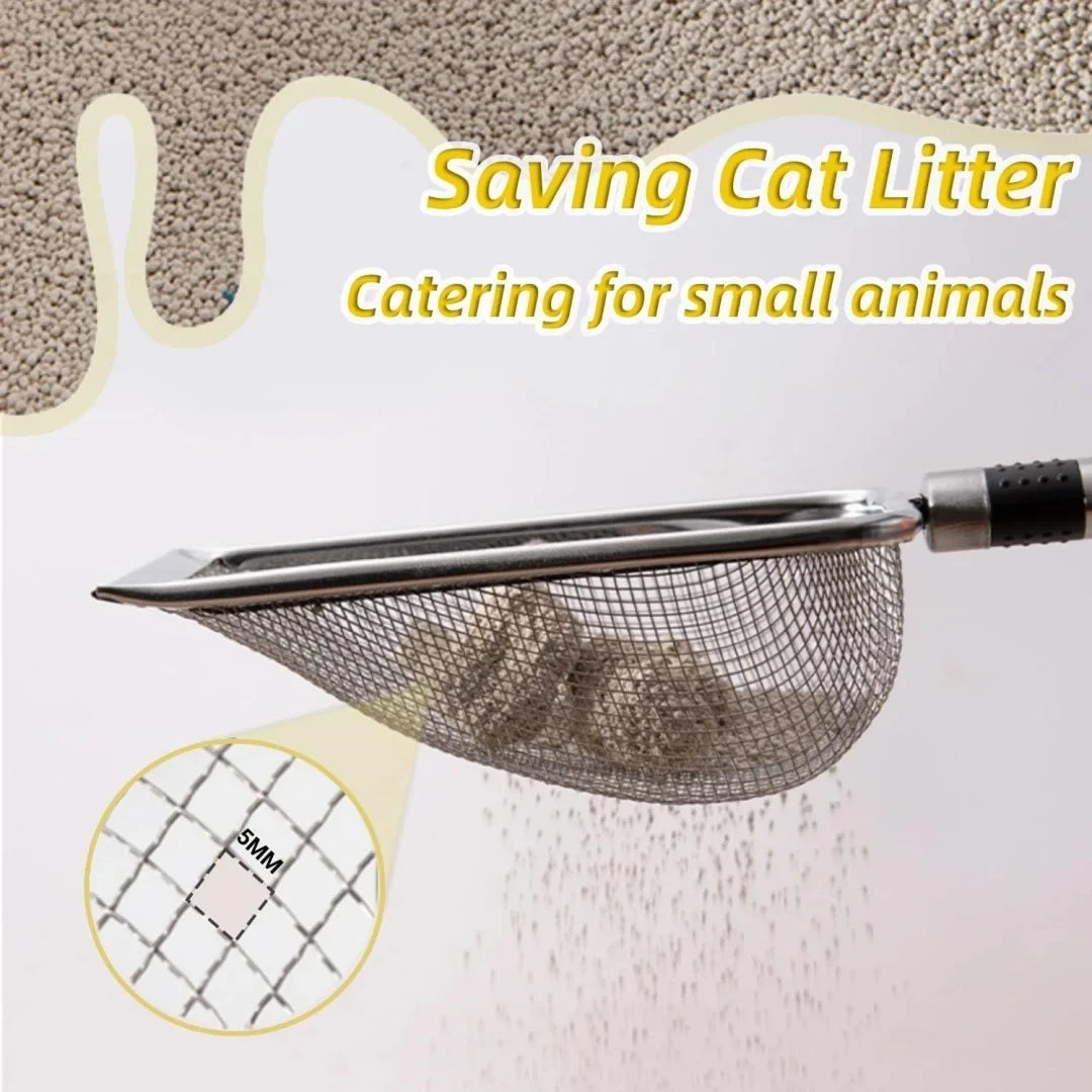 🐱 Stainless Steel Cat Litter Scoop – Durable & Easy-Clean Waste Removal Tool