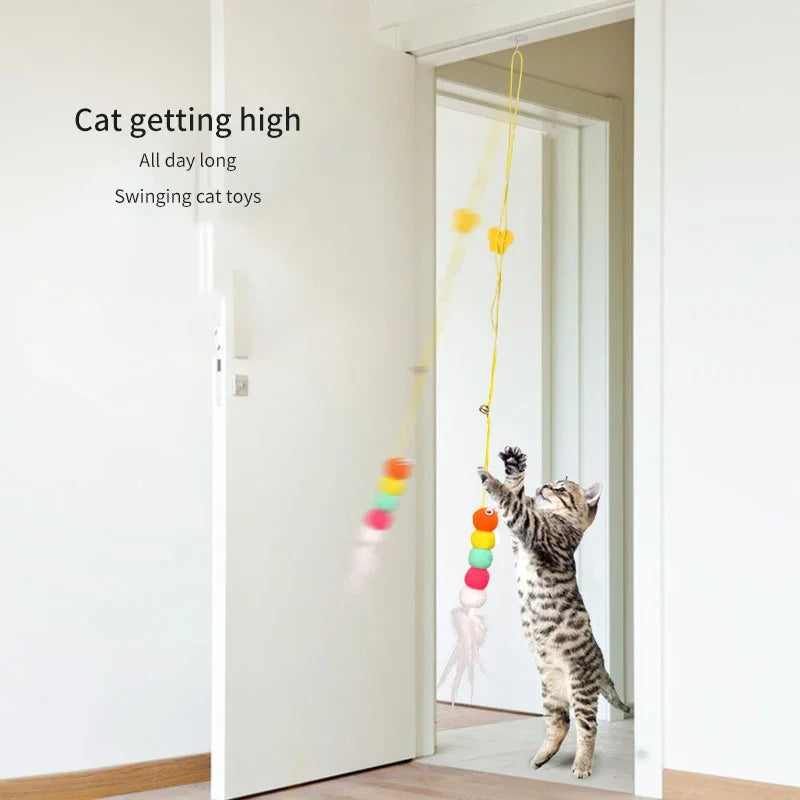 Cat Swing Toy – Interactive Hanging Door Teaser with Long Rope