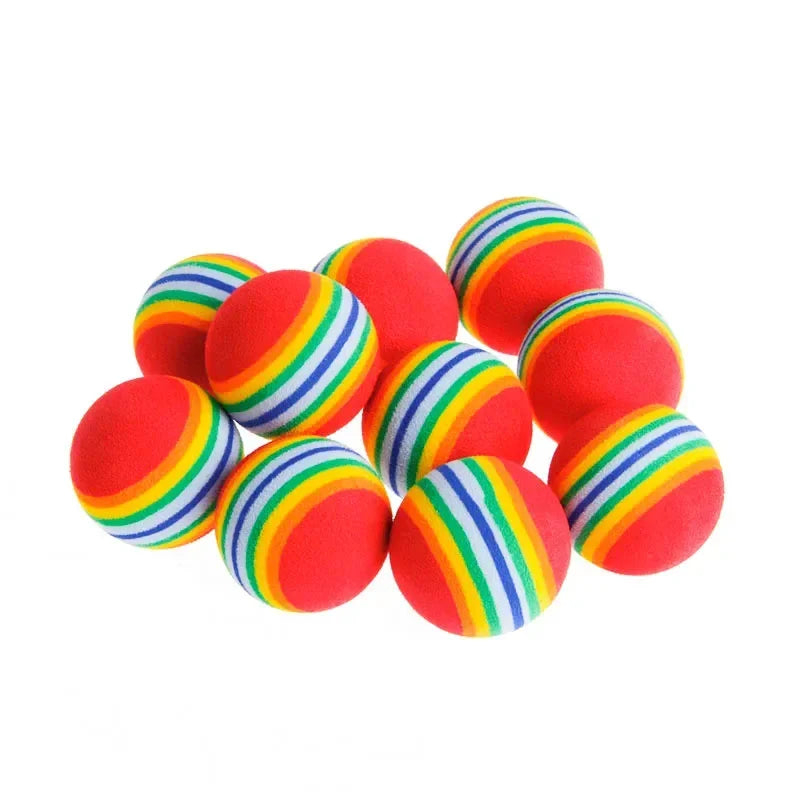 🐱 FREE 10PCS Rainbow Cat Toys – Interactive Chew & Play Balls for Cats & Dogs