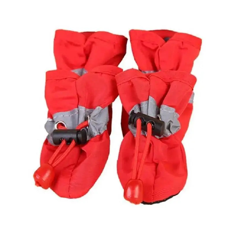 🐾 4pcs Waterproof Pet Dog Shoes – Anti-Slip Rain & Snow Booties