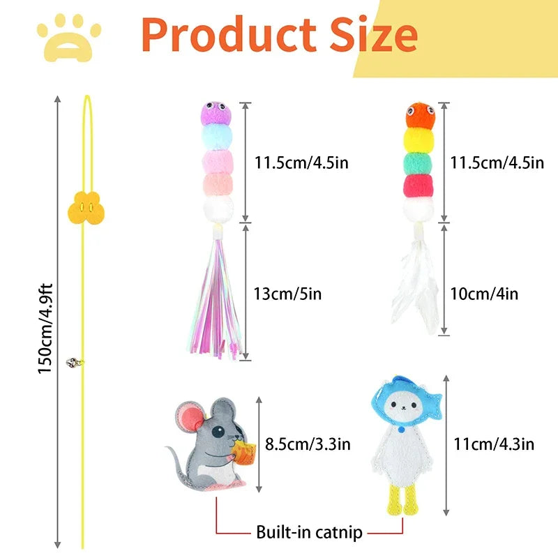 Cat Swing Toy – Interactive Hanging Door Teaser with Long Rope