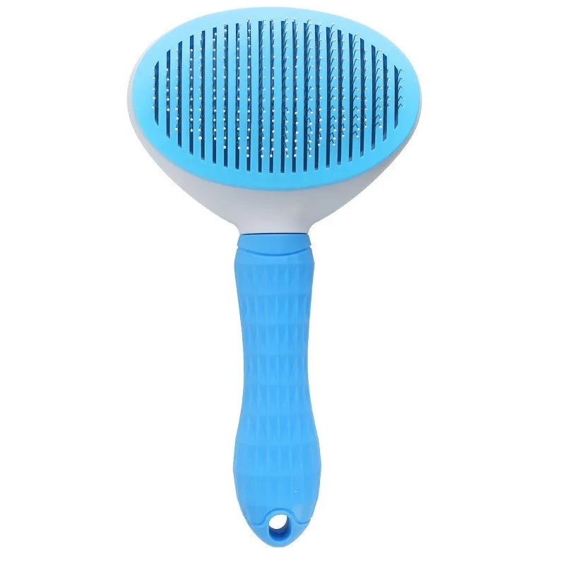 🐾 Self-Cleaning Pet Hair Remover Brush – Grooming Comb for Dogs & Cats